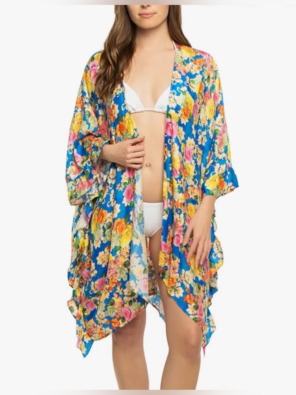 JOHNNY WAS Pauline Short Ruffle Kimono